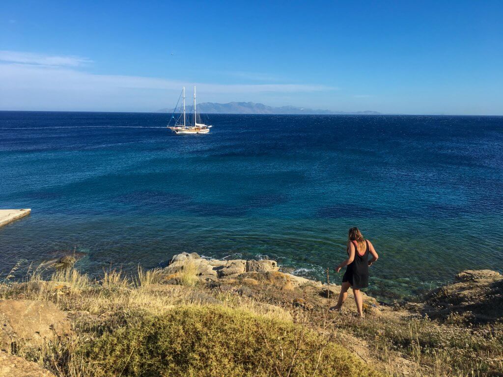 beach views of mykonos