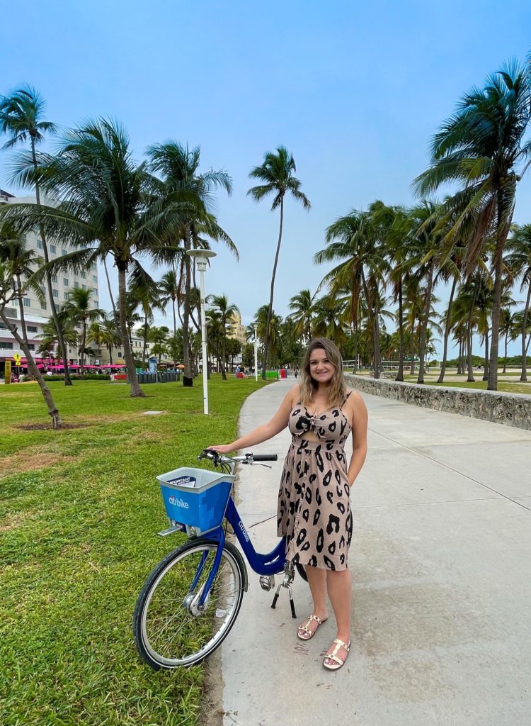 riding a bike in Miami Florida