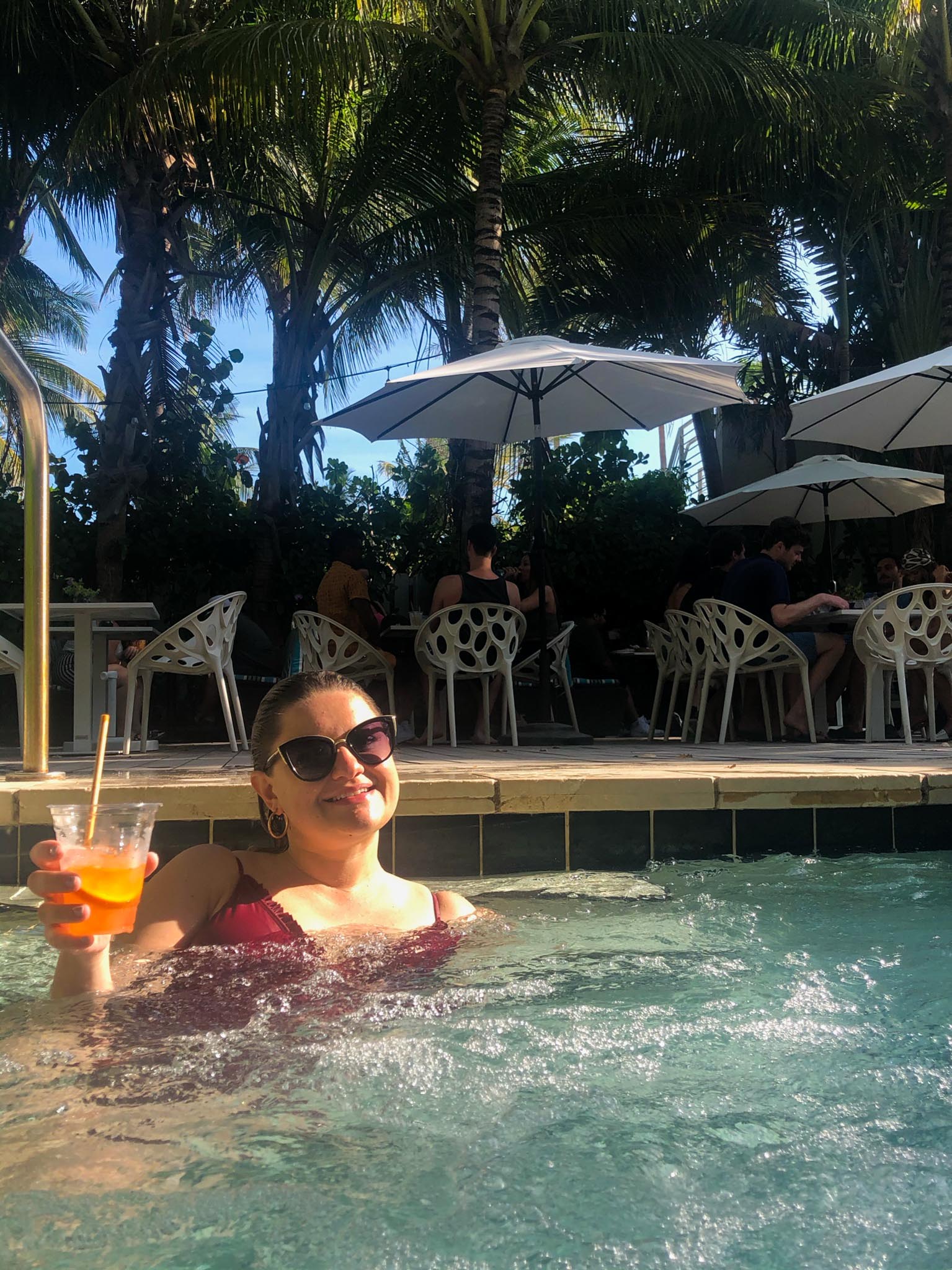 drinks by the pool in miami